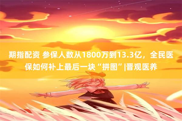期指配资 参保人数从1800万到13.3亿，全民医保如何补上最后一块“拼图”|晋观医养