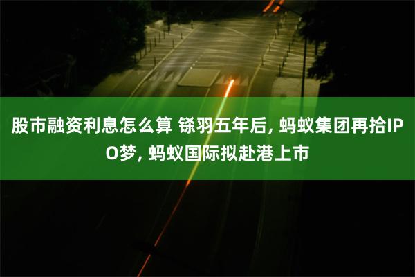 股市融资利息怎么算 铩羽五年后, 蚂蚁集团再拾IPO梦, 蚂蚁国际拟赴港上市